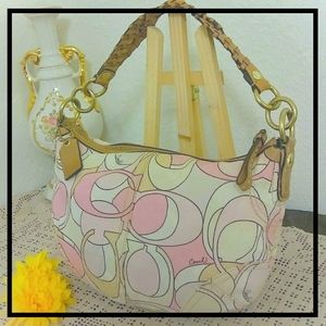 Coach Soho Multi Pink Hobo Handbag Purse